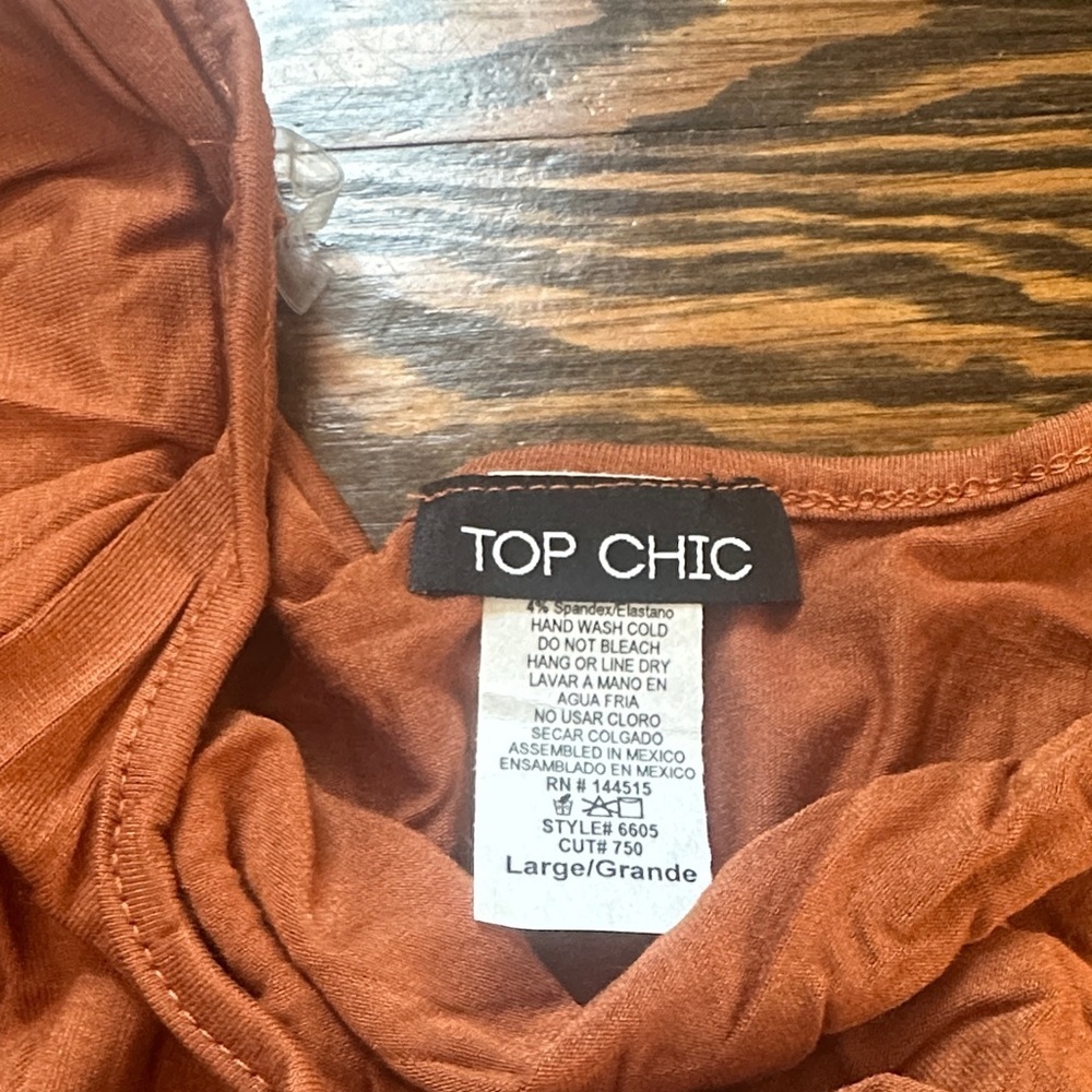 Chic Rust Halter Blouse - Picture 2 of 3